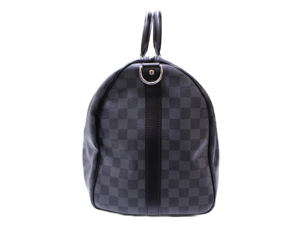 Louis Vuitton Bag Black Damier Shoulder Graphite Keepall Boston Bandoulire Black
